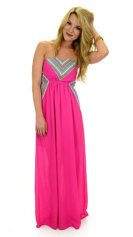 Tangled Up in You Maxi, Pink - Dresses - The Blue Door Boutique