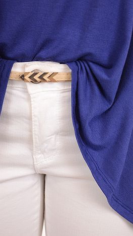 Arrow Thin Belt, Nude
