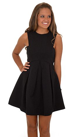 Fit and Flare Dress, Black