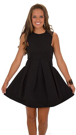 Fit and Flare Dress, Black