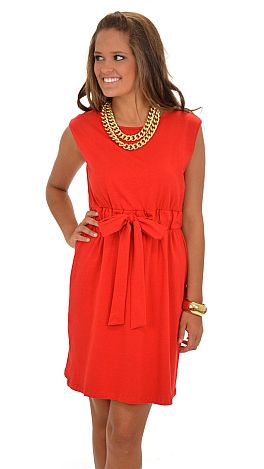 Set Sail Dress, Red