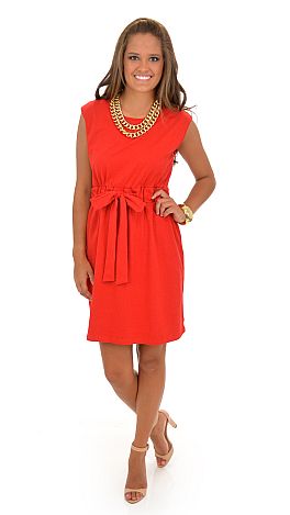 Set Sail Dress, Red