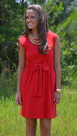 Set Sail Dress, Red