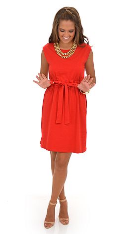 Set Sail Dress, Red