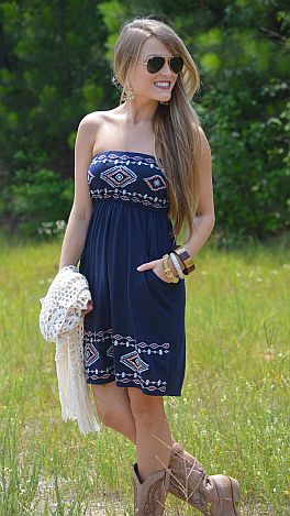 From the Top Dress, Navy