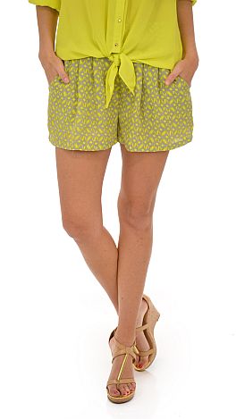 Printed Shorts, Lemon Lime