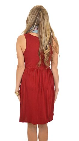 Classic Tank Dress, Crimson