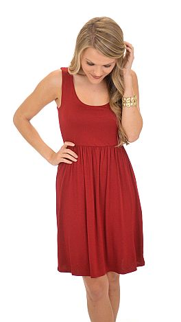 Classic Tank Dress, Crimson