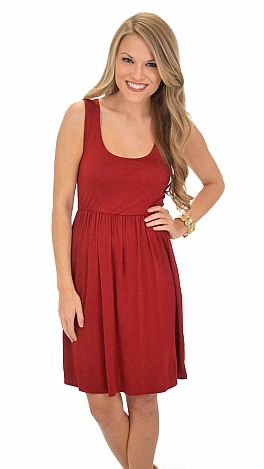 Classic Tank Dress, Crimson