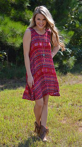 Jersey Shore Tunic, Red
