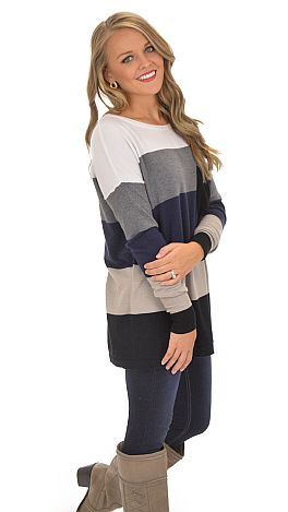 Pacific Sweater, Gray Navy