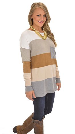 Pacific Sweater, Ivory Camel