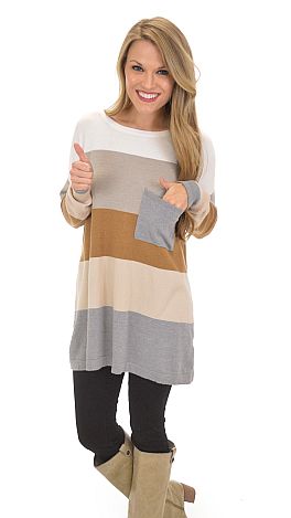 Pacific Sweater, Ivory Camel