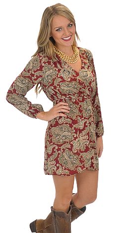 Bordeaux Wrap Dress