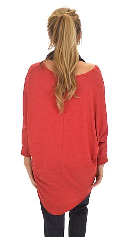 Snuggly Soft Tunic, Red