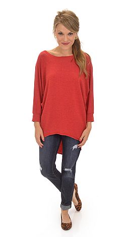 Snuggly Soft Tunic, Red