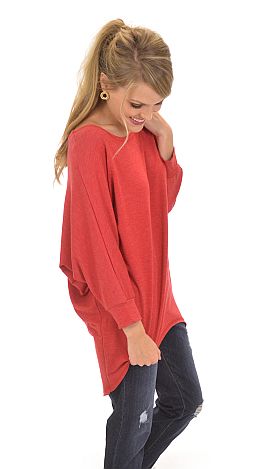 Snuggly Soft Tunic, Red