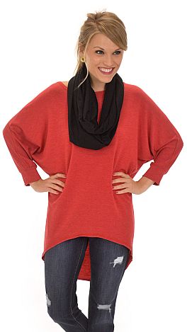 Snuggly Soft Tunic, Red