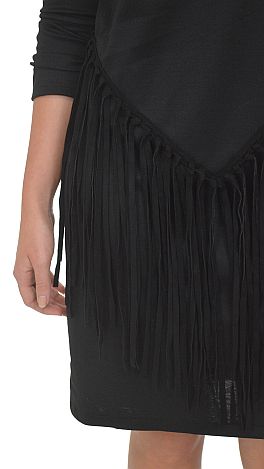 Missy Robertson Suede Fringe Dress