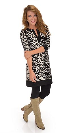 Cheater Cheetah Tunic Dress