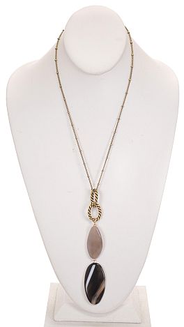 Double Stone Necklace