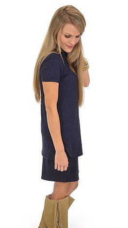 Double Layer Dress, Navy
