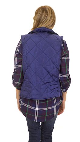 All American Quilted Vest, Navy