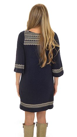 Carolina Sweater Dress, Navy
