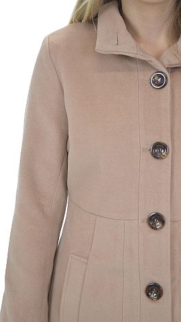 Fit and Flare Coat, Camel