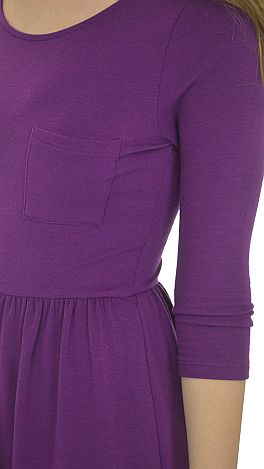 French Terry Dress, Purple