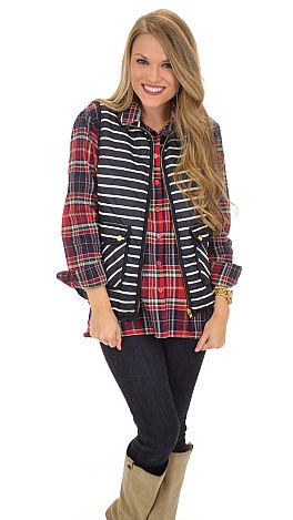 Divine Striped Puffer Vest