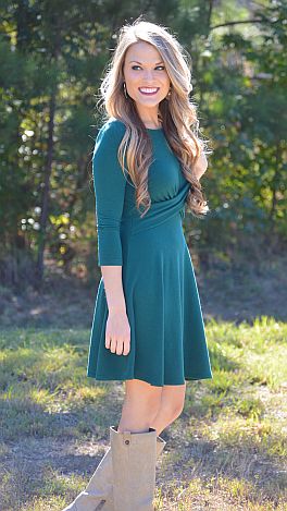 Simple Draped Front Dress