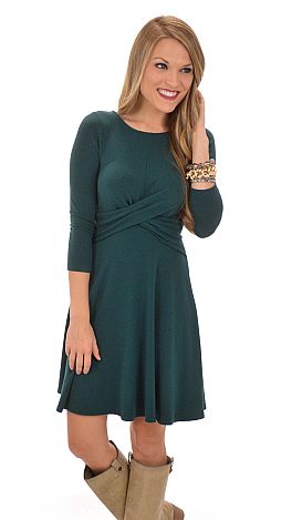 Simple Draped Front Dress