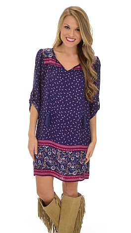 Midnight Berry Shift - Dresses - The Blue Door Boutique