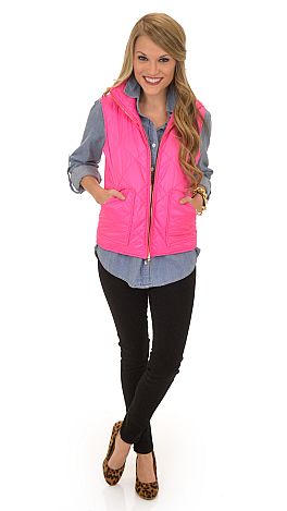 All American Quilted Vest, Pink