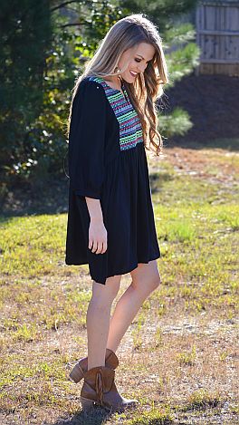 Dont Look Back Tunic, Black