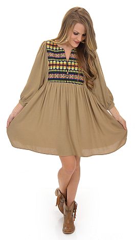 Dont Look Back Tunic, Beige