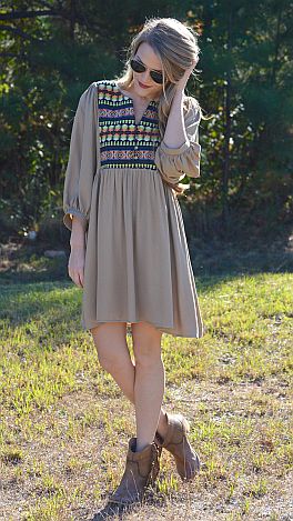 Dont Look Back Tunic, Beige