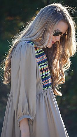 Dont Look Back Tunic, Beige