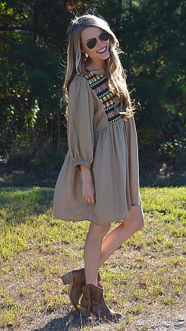 Dont Look Back Tunic, Beige