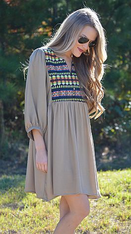 Dont Look Back Tunic, Beige