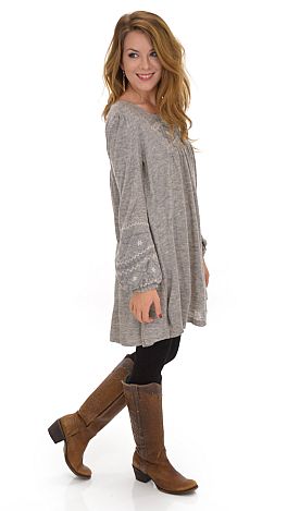 Bishop Frock, Grey Knit