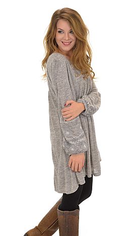 Bishop Frock, Grey Knit