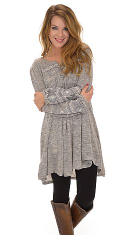 Bishop Frock, Grey Knit