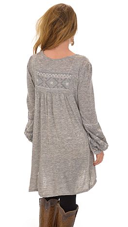 Bishop Frock, Grey Knit