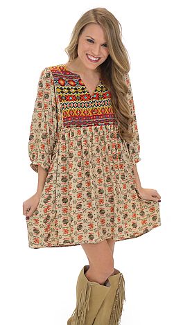 Fall in Love Dress, Taupe