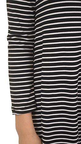 Line by Line Tunic, Black