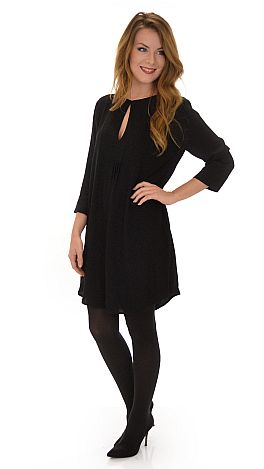 Simple Bib Dress, Black