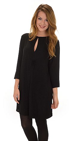 Simple Bib Dress, Black