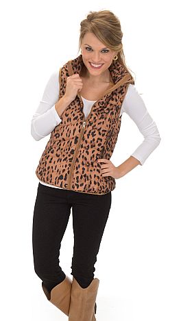 Divine Leopard Puffer Vest